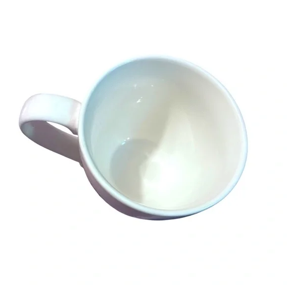 White Mug Cup with Gold Metallic Lip Print Kisses Muah! - Picture 2 of 5